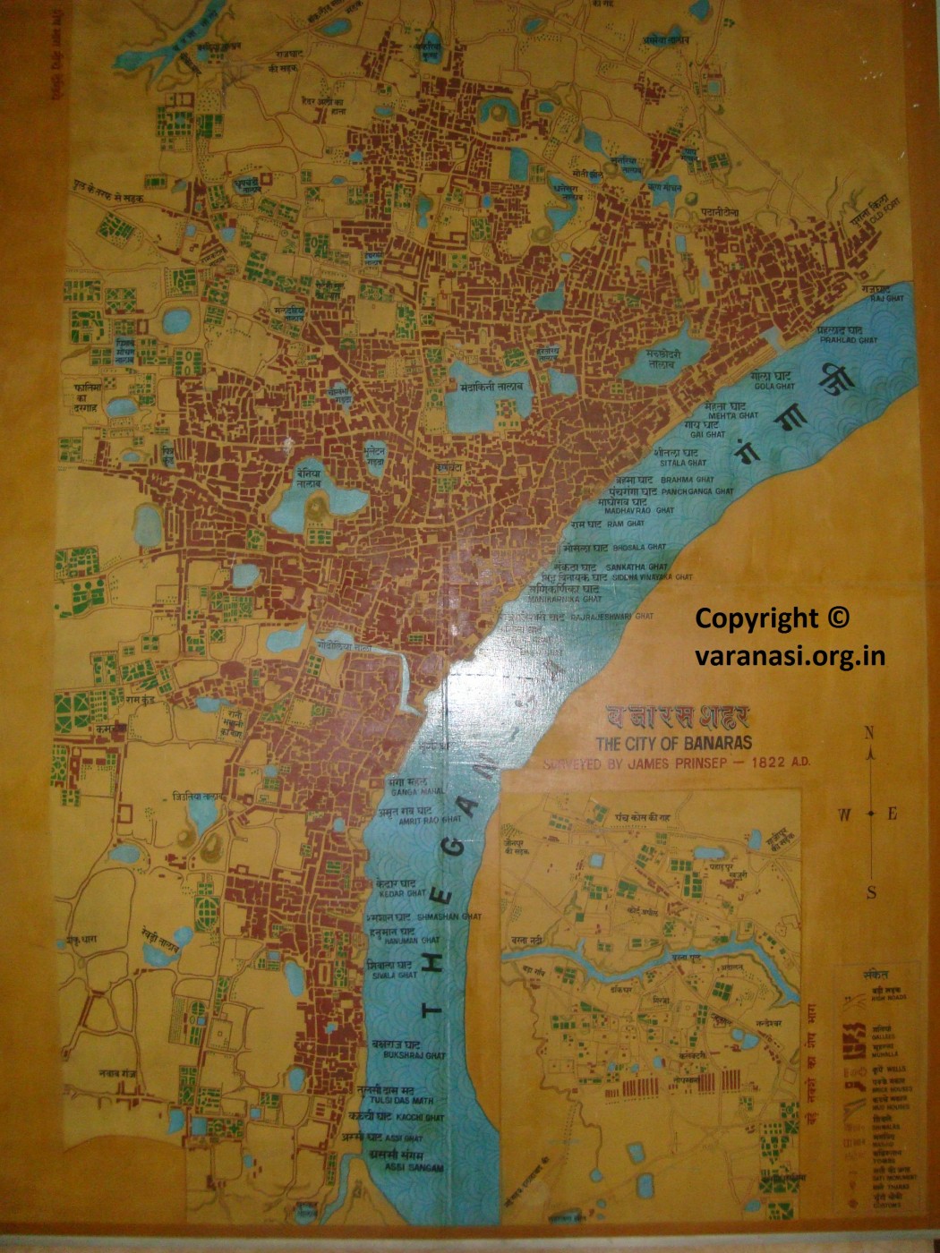 Varanasi Map 1822 1050x1400 